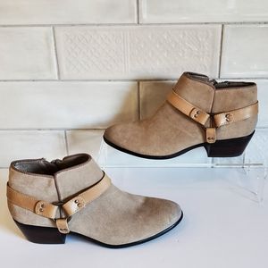 NWOT Sam Edelman 9 Phoenix Tan Leather Suede Harness Western Casual Ankle Bootie